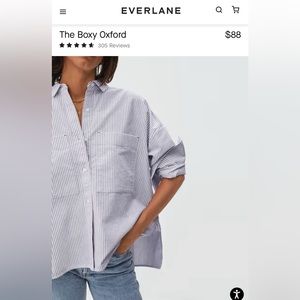 Everlane boxy Oxford size XL